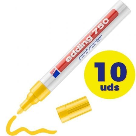 Edding Marcador Permanente 750 Amarillo (Set de 10)